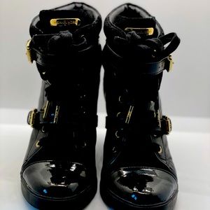 Michael Kors Wedge Bootie Suede & Leather sz 8